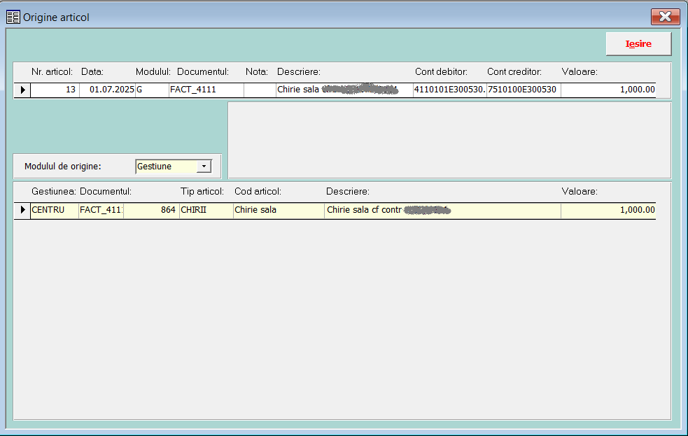 Originea articolului contabil