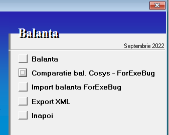 Comparație balanțe