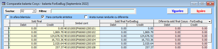 Exemplu culori coloane