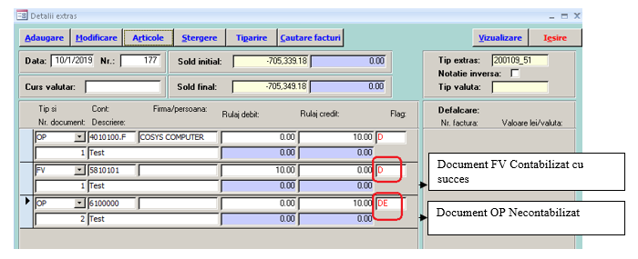 Document contabilizat cu succes