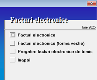 Pregătire facturi electronice de trimis