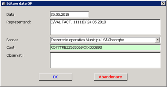Meniul principal al programului