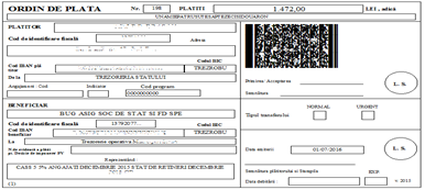 Tipărire OP cu cod de bare