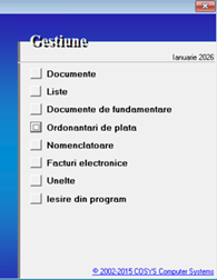 Imagine prezentare modul Ordonanțare de plată